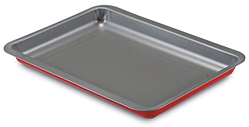 Guardini, Bandeja de horno rectangular 26x37 cm, Acero con revestimiento antiadherente, Rojo y Gris, Made in Italy, Línea Rossana