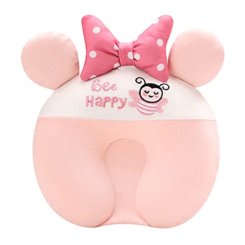 Baby Pillow for Newborn Prevent Flat Head , Infant Pillow Gift for Boy and Girlâ€”Cute Mouse Ears Design , Flat Head Baby Pillow , Baby Registry Search , Newborn Essentials Must Haves (from 0+)