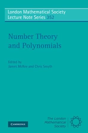 Number Theory and Polynomials book cover