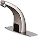 Automatic Sensor Touchless Bathroom Sink Faucet Brushed Sensor Taps for Wash Basin Mixer Tap Bathroom Sink with Deck, Cold Water Tap,Hot and Cold Water