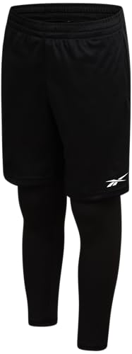 Catálogo de Ropa de Baloncesto para Niño disponible en línea para comprar. 48 Reebok - Pantalones cortos de baloncesto para niños con leggings - Pantalones cortos deportivos 2 en 1 con pantalones de compresión interiores, cordón y bolsillos, Negro -,...