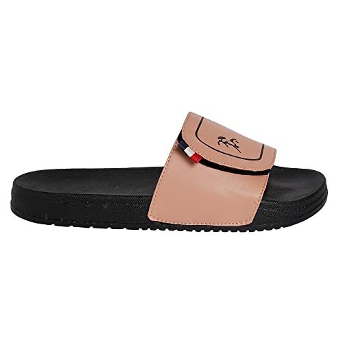 Image of PERY-PAO Mens Stylish Sliders Grey, Sky Blue, Black, White, peach, Neon Green, Olive Green Boys Slippers