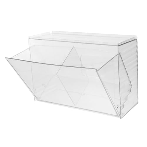 HONMEET Wall Mount Bathroom Storage Box Transparent Hanging Organizer for Makeup and Sundries Easy to Install Versatile Holder for Office Bathroom and Kitchen Essentials