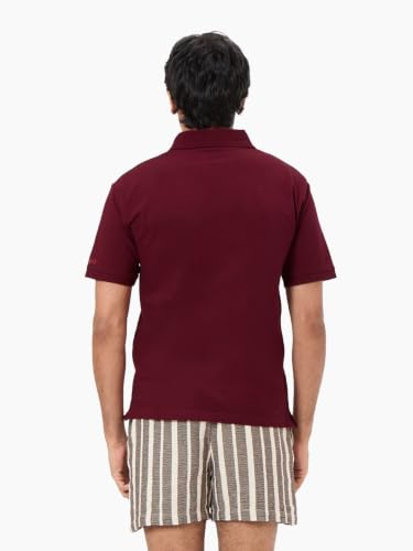 Image of LUDIC Core Polo T-Shirt, Dailymove Collection | Regular Fit | Stand-up Collars | 100% Organic Cotton, 240 GSM | Lightweight & Comfortable |Everyday Essential | Polo T-Shirt for Men