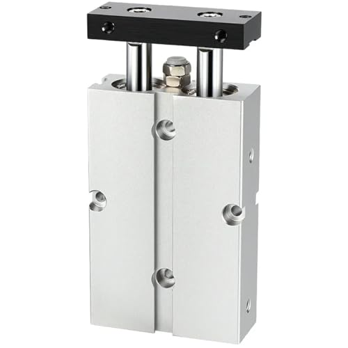 Vérin pneumatique double tige TNJ course mécanique réglable 25x50 mm - 7