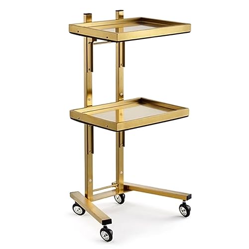 Carrito utilitario de acero inoxidable portátil y mesa auxiliar de salón