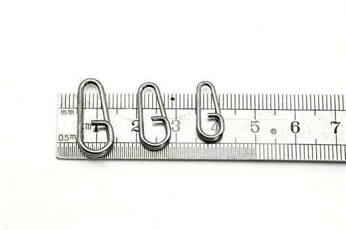 150 piezas anillos divididos ovalados acero inoxidable pesca miniatura 3