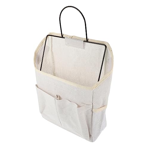 Alipis 2 Piezas Bolsa para Colgar En La Pared Sin Clavos Estante De Pared Colgante Cable Organización Organizadores para Colgar Armarios sobre El Organizador De La Puerta Planchar Beige