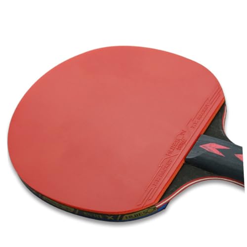 HANABASS 5 Star Carbon Fiber Pong Racket Double Pimples- Teen Players Table Tennis Paddle Set