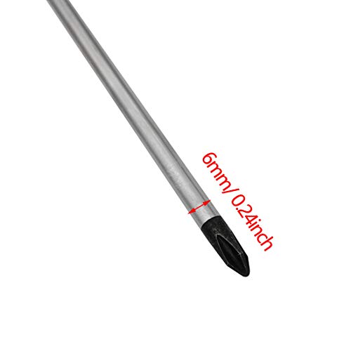 Sipery Phillips Screwdriver 8 inch long Screwdriver Length Shank Screwdriver Magnetic Tip PH2 Cross Head Screwdriver 2Pcs