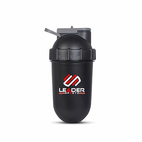 Leader Sportz Protein Shake Bottle with Extra Compartment - Gym Shaker Bottle for Protein Shake Mixing