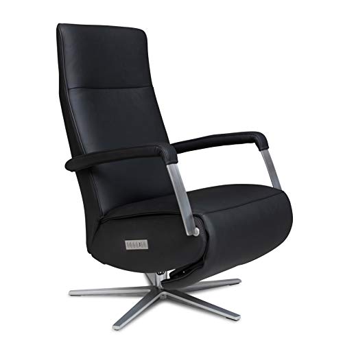 Relaxsessel und TV Sessel WELCON STYLISTA in Echtleder schwarz Cover