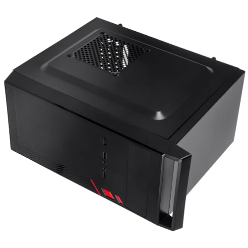 Gabinete de computadora para placa madre Matx mini con diseño de alto flujo de aire compatible con CPU cooler y GPU, compatible con placas Mini ATX para uso prolongado miniatura 1