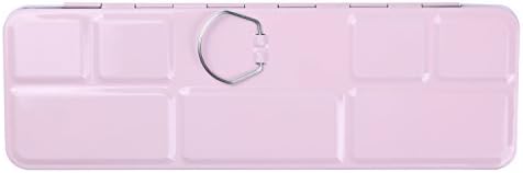 ATWORTH Empty Watercolour Tins Palette Paint Case Metal Box with 24 half pans for Watercolour Paints(Pink)