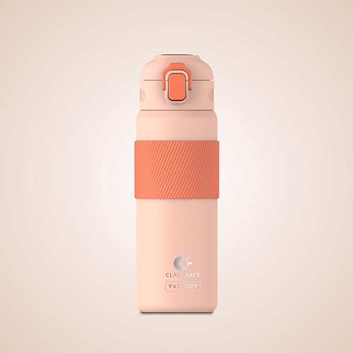 Image of Clay Craft Vacbott Vaccum Amber Double Walled 18 Hours Hot and 24 Hours| Cold Water Bottle Vacuum Insulated|Thermosteel| Flask Bottle 700 ml|Travelling|BPA-Free|BIS Certified|1Year Limited Warranty
