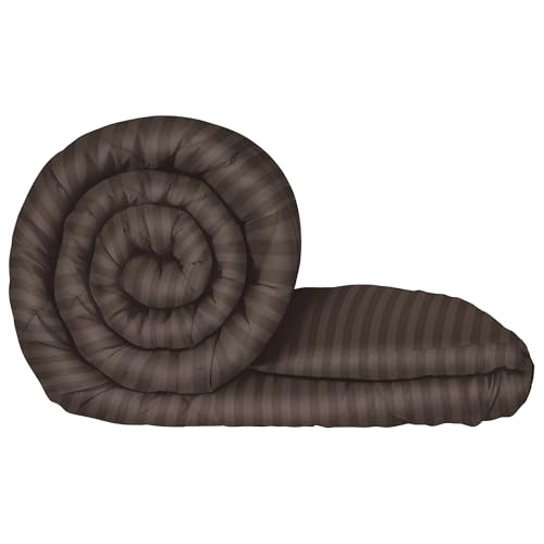 Image of Double Bed Comforter 180 GSM (220x250 CM) | Reversible Comforter Set Double Bed | AC Comforter Double Bed Cotton | All Season Comforter Double Bed Set | Quilt Blanket - Brown