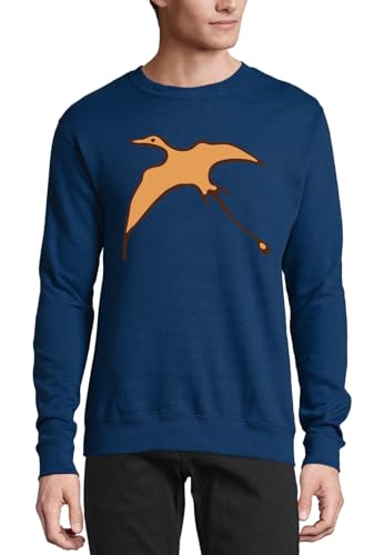 Pull en coton bleu marine à motif ptérodactyle idéal pour vos sorties urbaines