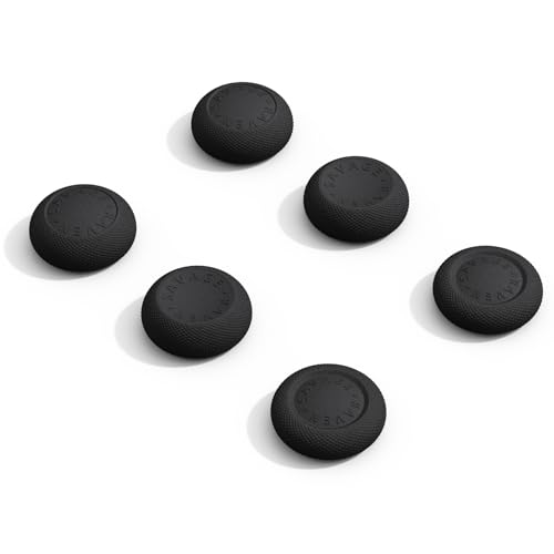 SAVAGE RAVEN by Skull & Co. Skin, CQC Thumb Grip Set Joystick Cap Analog Stick Cap for Nintendo Switch 2 Joy-Con Controller - Black, 3 Pairs(6pcs)
