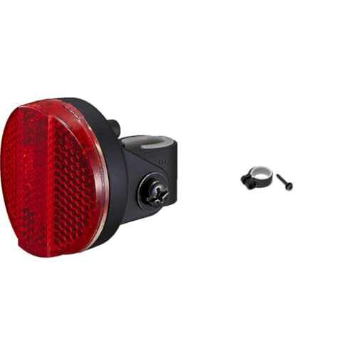 【セット買い】キャットアイ TL-AU165-BS 自動点滅テールライト(バックステー取付タイプ) 526-10402 ブラック + SP-6 取付バンド 直径:26.5~30.2mm ブラック