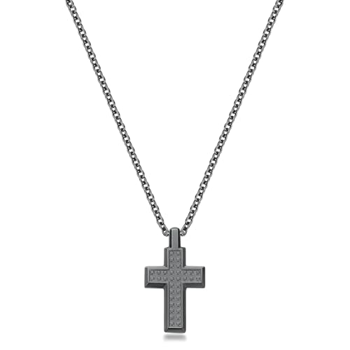 Collier long homme croix Brosway BUL56 idée cadeau idoine