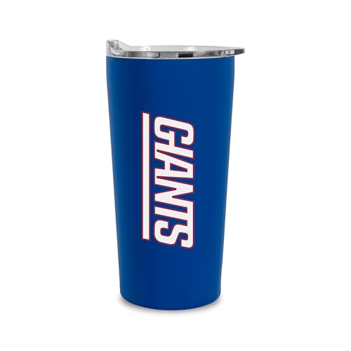 Rico Industries NFL Football New York Giants 18oz Soft Touch Easy Grip Tumbler