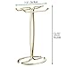 mDesign Decorative Metal Fingertip Towel Holder Stand for Bathroom Vanity Countertops to Display and Store Small Guest Towels or Washcloths - 2-Sided, 13.8