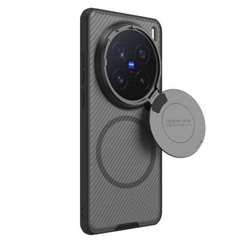 Image of Nillkin Case for Vivo X200 Pro (6.78 inch Inch) CamShield Prop Magnetic Flip Style Lens Camera Protect Mobile Holder TPU + PC Transparent Black Color