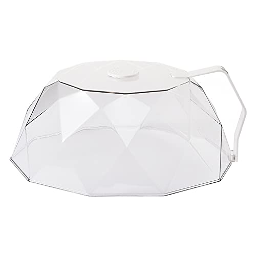 Herbests Mikrowellenabdeckhaube 26CM, Transparent Mikrowellendeckel Spritzschutz Mikrowelle Tellerabdeckhaube Mikrowellen Abdeckung mit Griff BPA Frei für Mikrowellengeschirr Obst und Gemüse