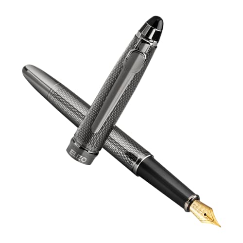 Fountain Pen Set ELIZO Calligraphy Fountain Pens for Writing Extra Fine Nib Fancy Pens Luxury Pen Nice Pen Fountain Pen Ink Cartridges Best Pen Gift Set for Men Women Professional Executive Signature