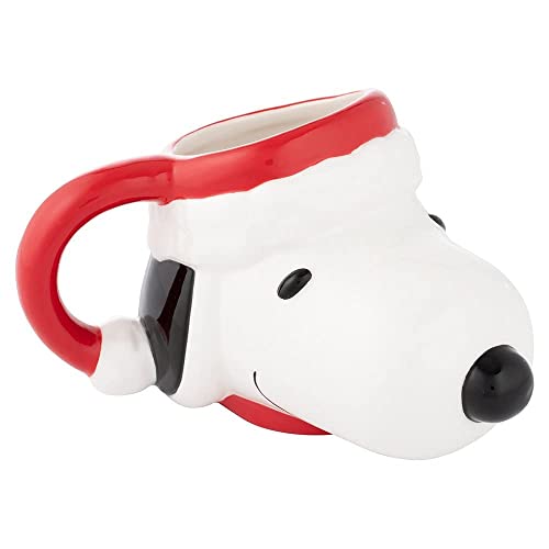 Peanuts Snoopy Santa Hat Sculpted Ceramic Mug
