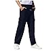 Girls Cargo Sweatpants High Waist Straight Leg Loose Trouser Pocket Fashion Comfort Casual Daily Pant (5-15 Years) Navy