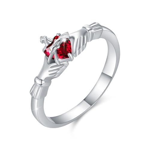 Bague Claddagh cœur argent 925, le cadeau de Saint-Valentin