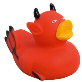Preisvergleich Produktbild Badeente - Quietscheente Teufel