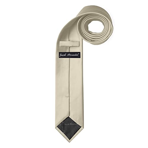 Image of Jacob Alexander Men's Slim Width 2.75 inch Solid Color Tie
