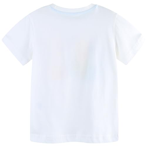 Image of AIWUHE Toddler T Shirts Cotton Summer Tshirts Boys Girls Short Sleeve Tee Tops Casual Graphic Clothes Crew Neck Shirts 2-6Y