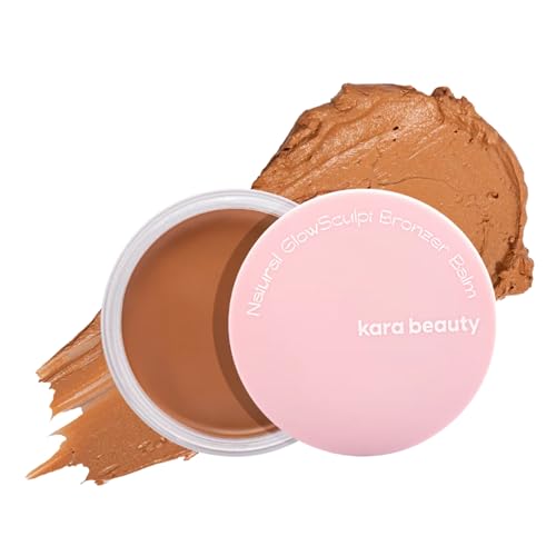 Kara Beauty Natural Glow Sculpt Bronzer Balm with Creamy Buildable Coverage, Hydrating Face Balm with Vitamin E, Lightweight Cream Bronzer for Natural Makeup Look and Sunkissed Glow (Cappucino)