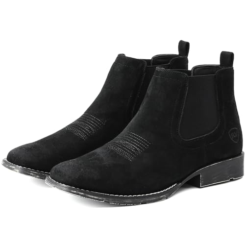 IUV Genuine Cowhide Suede Chelsea Boots Western Boots Ankle