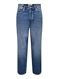 short jean bleu fonce homme Only & Sons, Jean pour adulte, coupe ample, taille haute, boutonnière