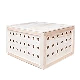 FINCA CASAREJO Caja Transporte Animales (60 x 45 x 30 cm) - Tamaño M Baja - Transportín de Madera para Conejos, Perdices, Faisanes, Gallinas y Otras Aves