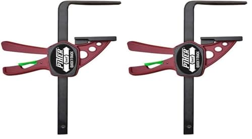 PIHER - INDUSTRIAS PIQUERA Serre-joint mini Quick Track PIHER - 15 cm - 52101, Bois, Noir, Rouge Foncé (Lot de 2)