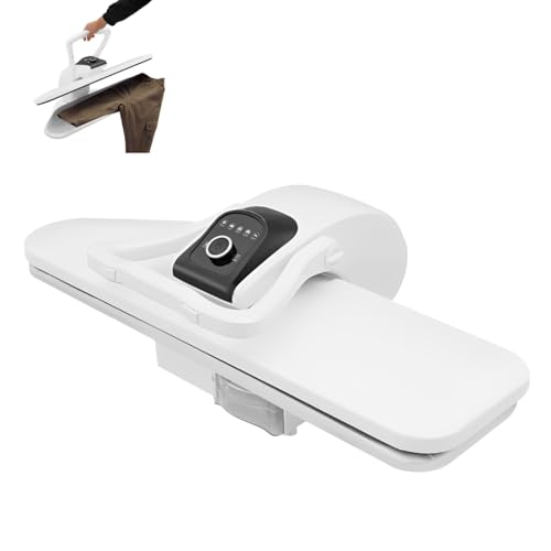 Pressa a vapore professionale, 2200 W, macchina da stiro intelligente, 91 cm, intervallo di temperatura 90-200 °C, 5 livelli di temperatura, forza autobloccante 8 kg, stiratura super veloce (bianco)