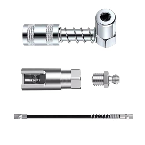 90 Degree Grease Coupler Adapter with Sleeves, Tips with 11.82