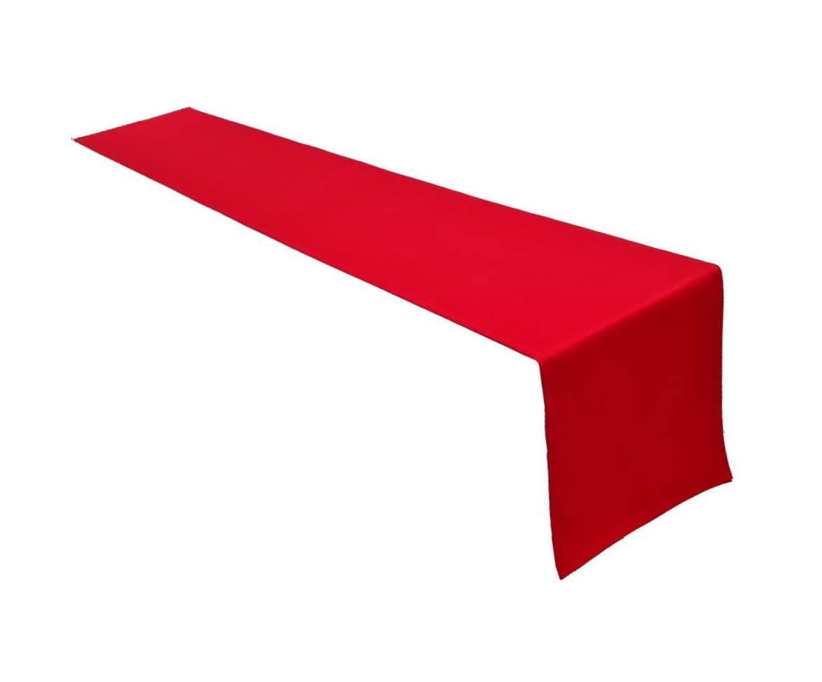 High-quality table runner, table linen made from 100% cotton collection, concept, colour and size selectable (table runner - 40 x 250 cm, red)
