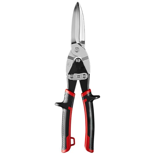 10'' Cizallas de Aviación para Corte Recto, Izquierdo y Derecho, Acero de Alto Carbono Forjado, Cizallas Profesionales para Chapa Metálica, Acero y HVAC 12' Straight