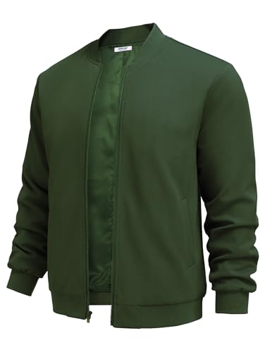 COOFANDY Men's Lightweight Bomber Jacket Casual Varsity Jacket Full Zip Flight Jackets Textured Jacket
