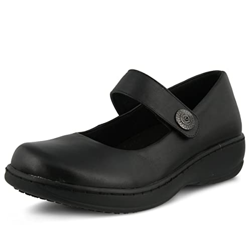 Spring Step Women's Wisteria Work Shoe, Black, 8.5 M US