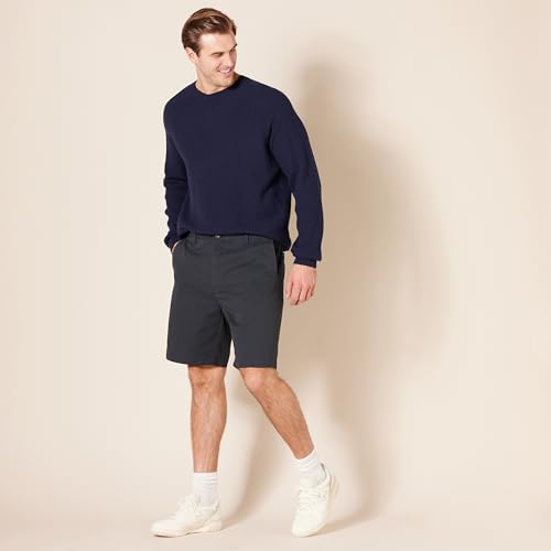 Amazon Essentials Herren Classic-Fit-Chino-Shorts, 23cm, Dunkles Marineblau, 42W