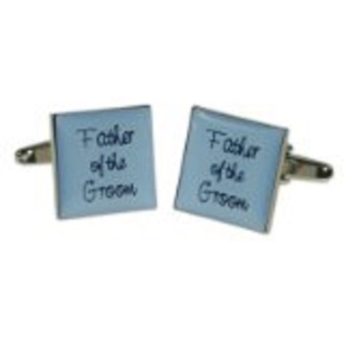 Mancuernillas Azules Cuadradas Hombre RGT Boda miniatura 1