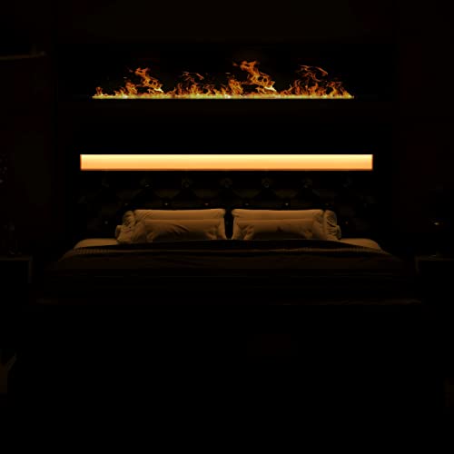 Keyluv Queen Led Bed Frame With 4 Storage Drawers, Upholstered Platform Bed With Height Adjustable Crystal Button Tufted Headboard And Solid Wooden Slats Support, No Box Spring Needed, Black #TOP7