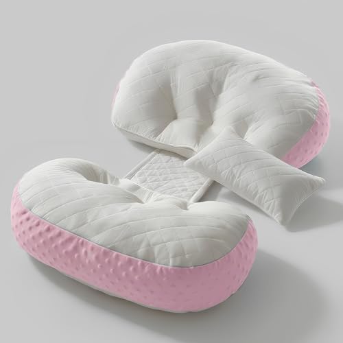 Image of StarAndDaisy Baby Pregnancy Pillow for Women | Maternity Pillow for Pregnancy Sleeping with Cuddle Pillow with Belly Support Adjustable Butterfly Design (Momcare Pink)